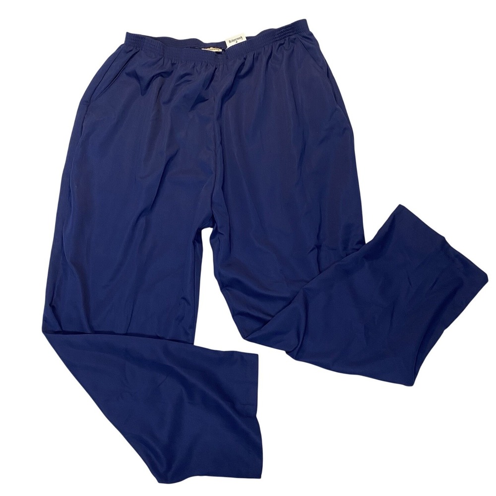 Vintage Briarcreek Pants Womens 24W Blue Elastic Waist NOS Work Casual